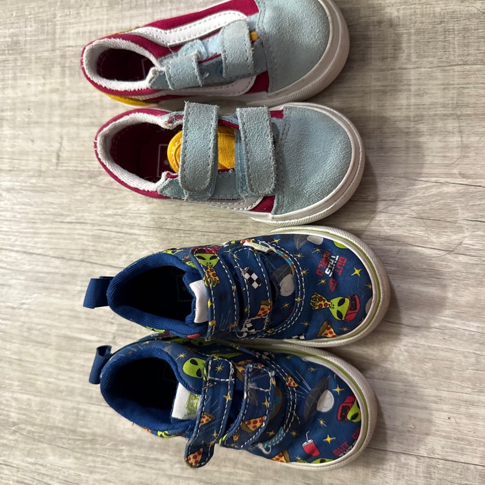 Blue and Red Kids Sneakers
